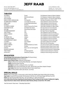 thumbnail of Jeff Raab Performance Resume Fall 2022